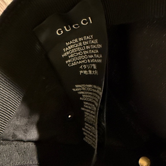Gucci Black and White Embroidered Cap - Picture 6 of 8